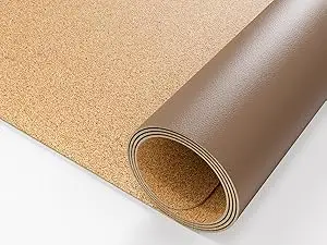 Double-Sided Desk Pad, Leather Desk Mat, Eco Cork Desk Pad Protector, Large Mouse Pad Waterproof Desk Writing Pad for Office