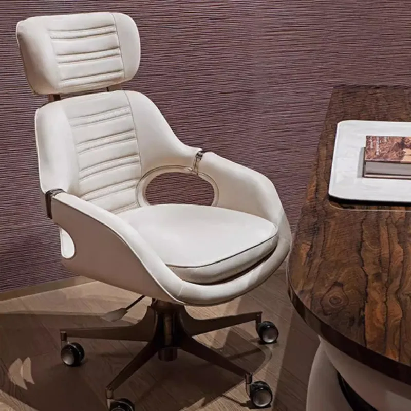 Italian light luxury computer chair designer artistic swivel chair home study back chair