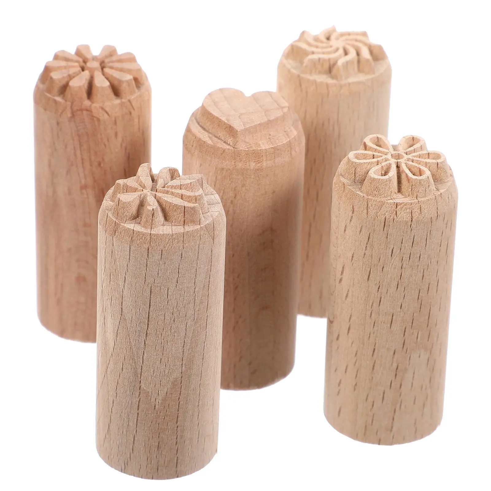 5/7pcs Brotstam Stamps Clay Wood Pottery Concretestamped Tools Mold Set Cake Moon Wooden Decorative Patio Ideas Blockmaking