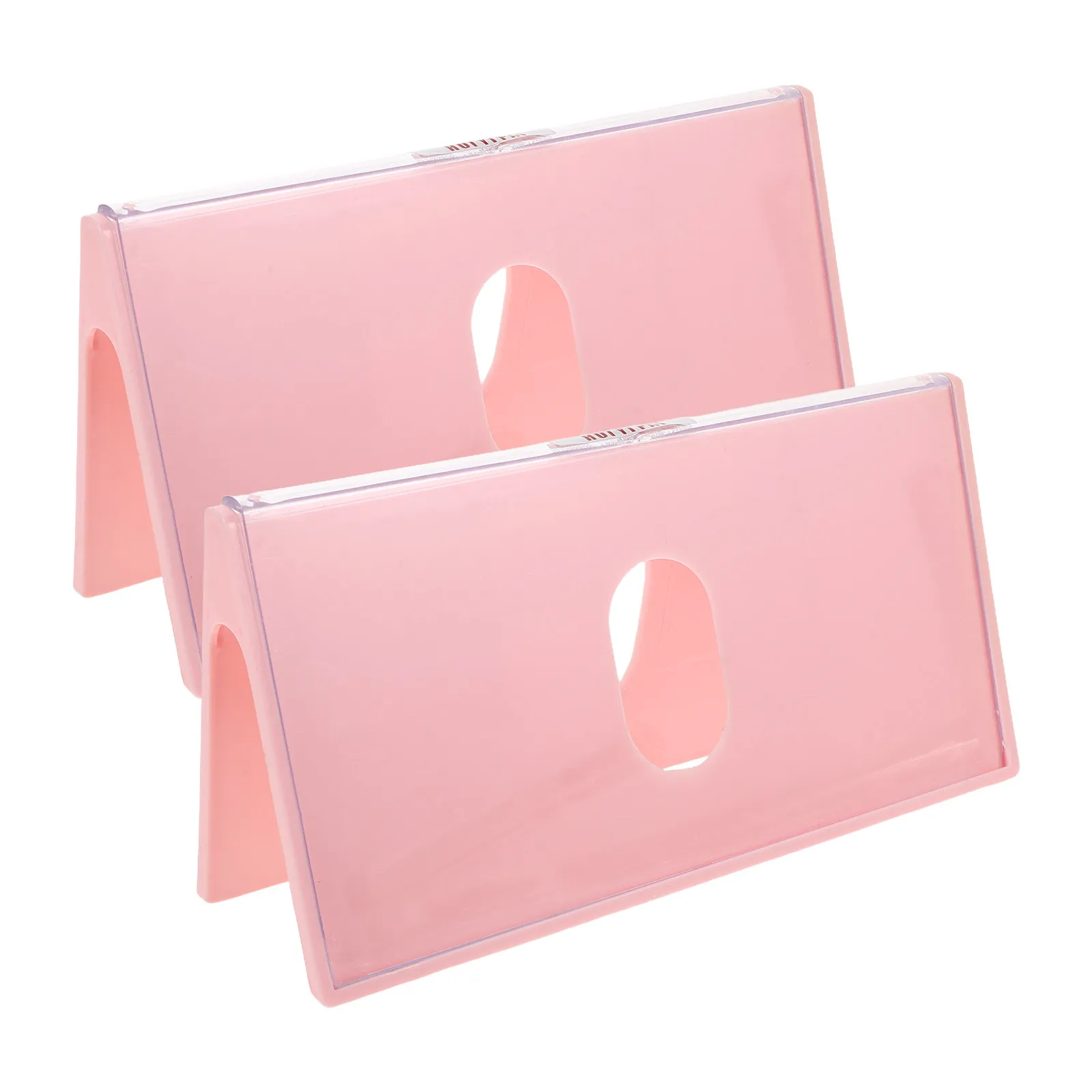 

2Pcs Acrylic V Shaped Name Tent Holders Stable Desk Name Plate Holders for School Classroom Office Meeting Student Table Sign