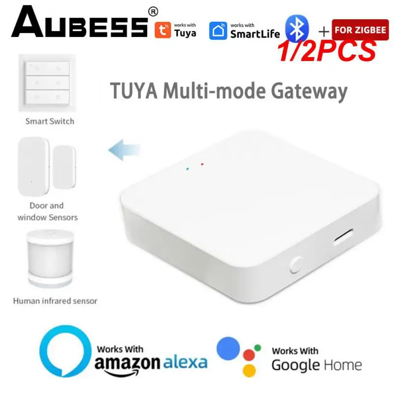 

1/2PCS Tuya Gateway Hub Multi-mode WiFi Bluetooth Mesh Gateway Sensor Smart Life Control Work With Alexa And