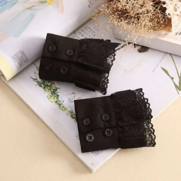 Elegant Style 3D Lace Mesh Trim Cuffs Fake Sleeves for Women Wedding Party Accessory Wholesale Bridal Decorative Arm Wear