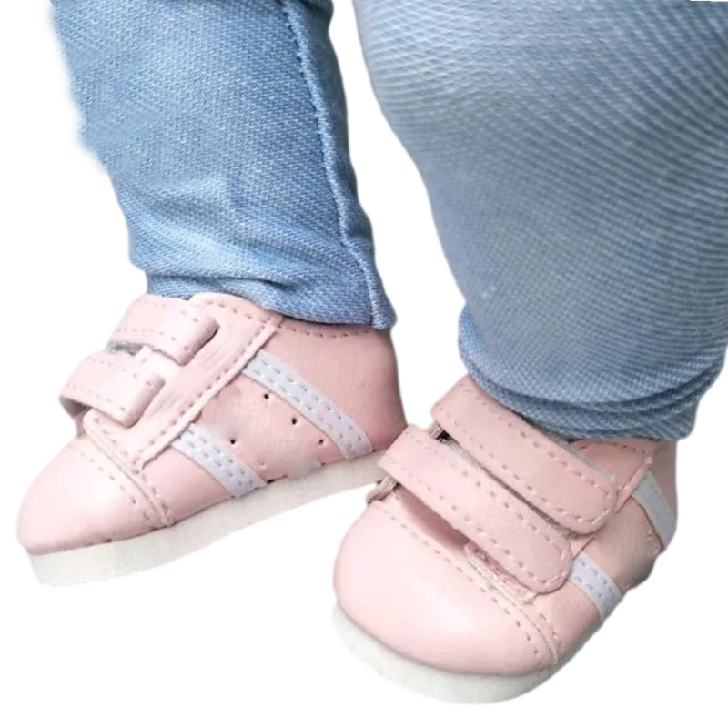 For 40 Cm Bebe Doll Shoes Sneackers Fits for 18 Inch Girl Doll Sport Shoes Baby New Born Doll Accessories