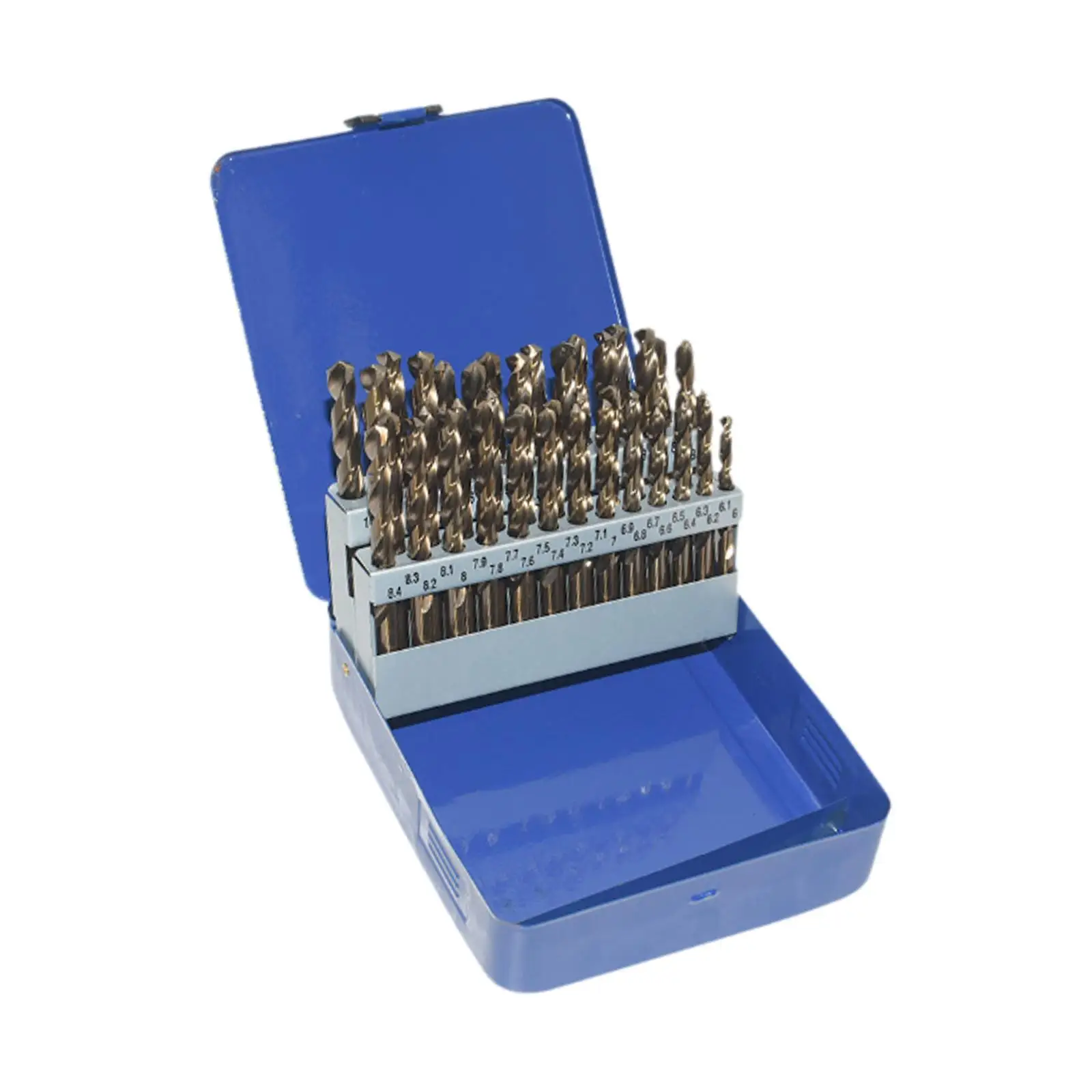 

41x Twist Drill Bit with Storage Case Wear Resistance Twist Drill Set Accessories for Stainless Steel Carpenter PP Fiberglass