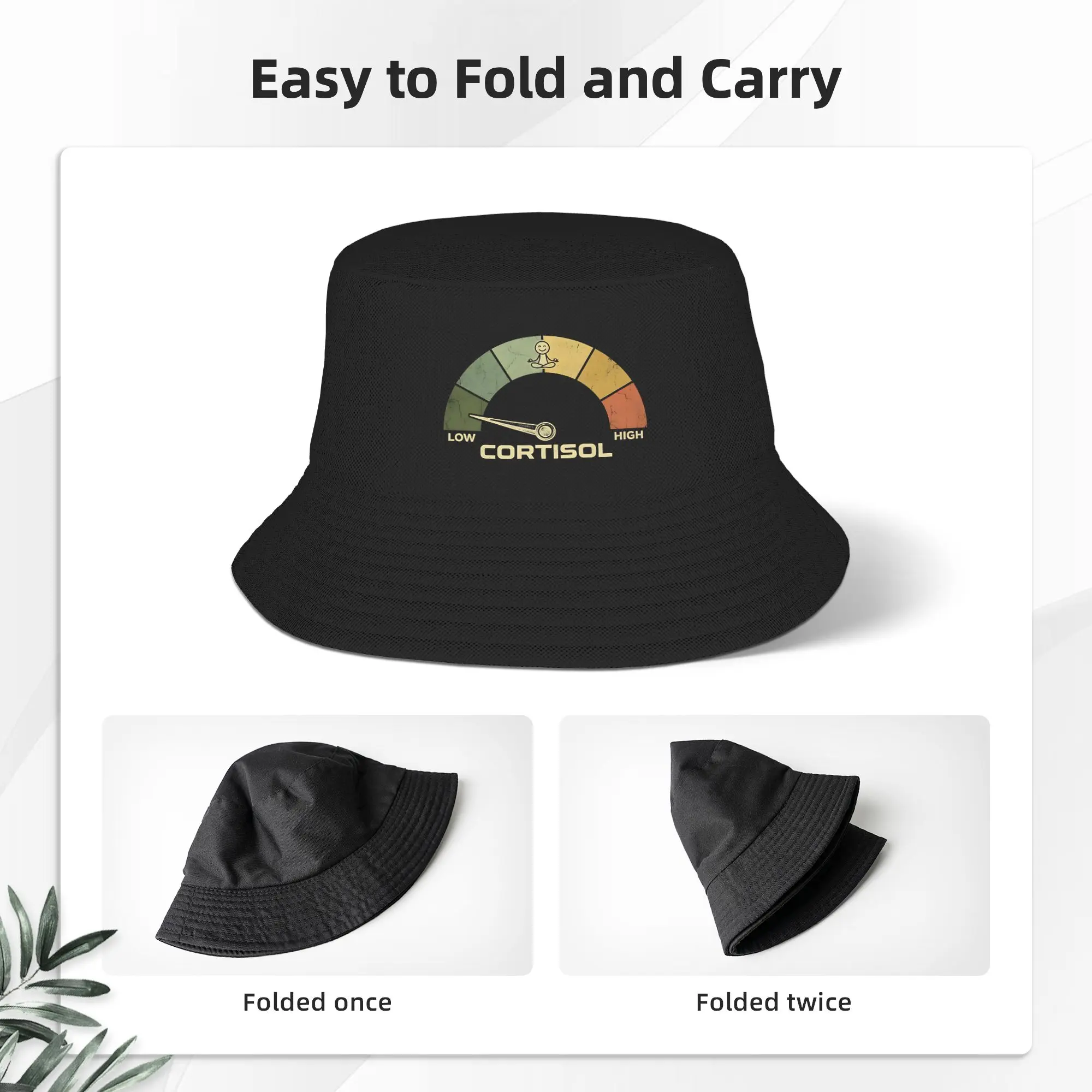Low Cortisol Levels  Bucket Hat Spring  Fashion Fisherman Hats For Men Women Portable Beach Travel Caps Hawaii Custom Visor Hats