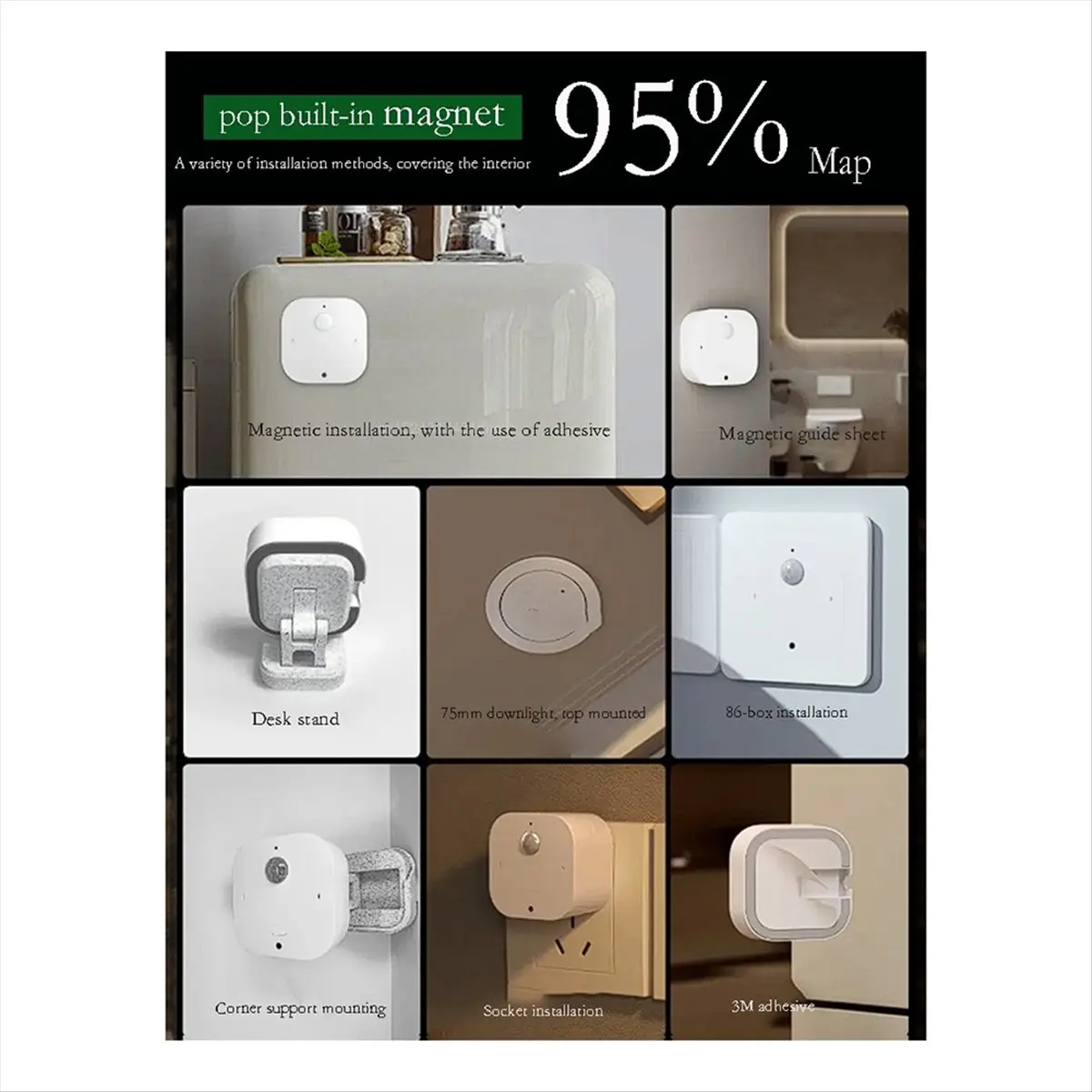 

2025 New For Optimist Smart Home, Millimeter Waveradarinfrared Temperature Humidity Light 5 In-One Enhanced Sensor