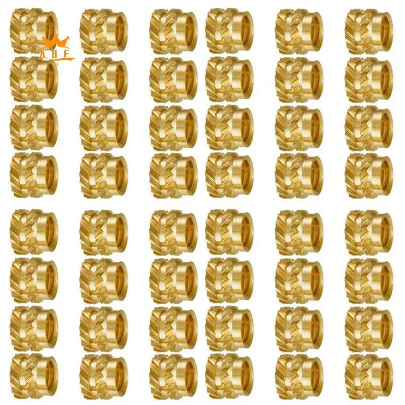 

A08E-400Pcs M3 Thread Knurled Brass Threaded Heat Set Heat Resistant Insert Embedment Nut,M3X5X4,For 3D Printer Voron 2.4 Etc