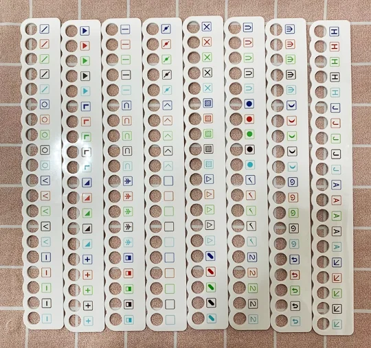 [Symbol single-sided thread board] [With symbol] Cross stitch thread board Plastic thread board Winding board Wrapping mark