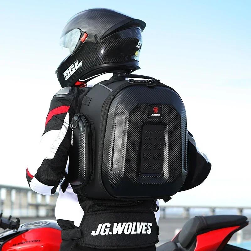 Motorcycle Backseat Bag Rear Storage Box Travel Equipment One Shoulder and Two Shoulder Knight Bag Multifunctional Helmet Bag