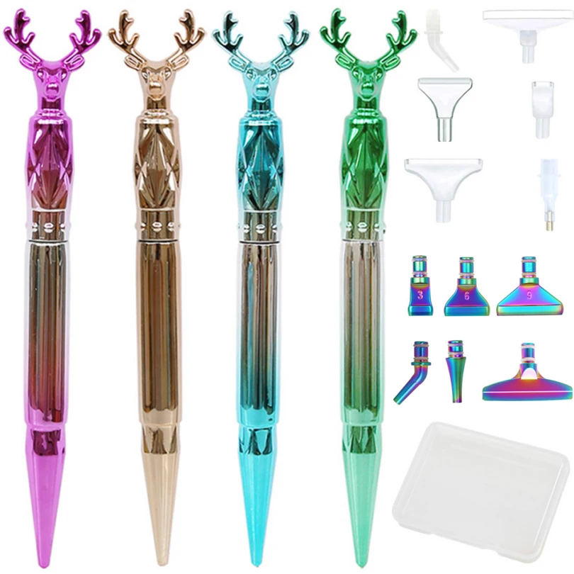 

Deer Diamond Painting Pen Alloy Replacement Pen Heads Multi Placers Point Drill Pens Diamond Painting Accessories DIY Nail Art