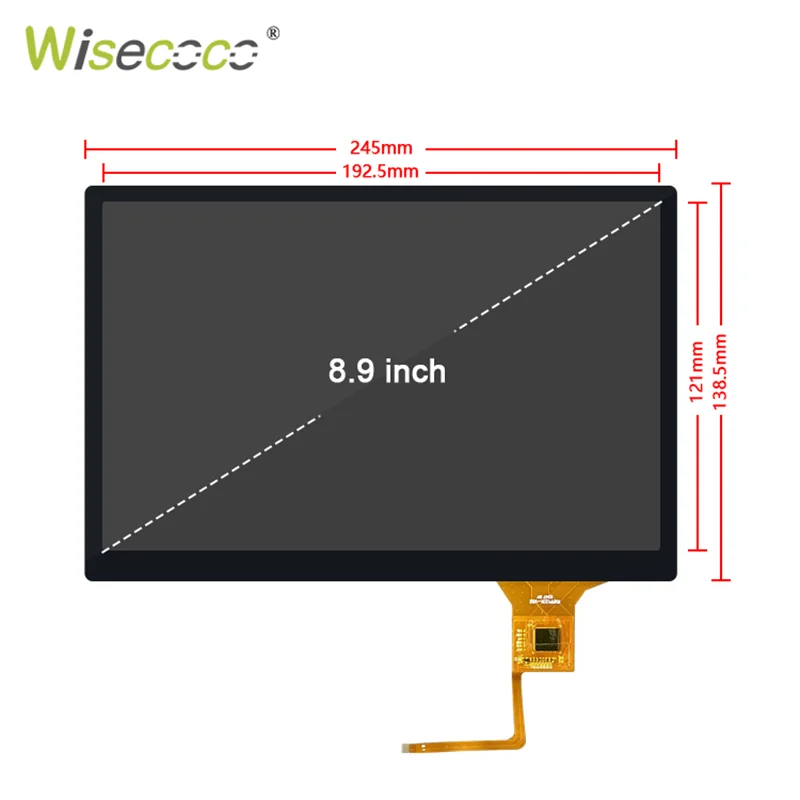 8.9 Inch Wisecoco 2.5K IPS Touch Display 2560x1600 Type-C One Cable MIPI Driver Board For Phone Laptop Raspberry Pi PS4 XBox