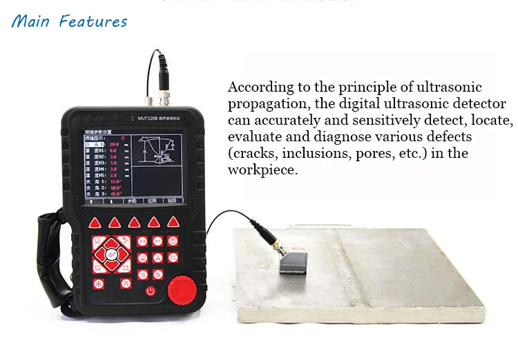 Digital Ultrasonic Flaw Detector Crack Detector Weld Inspection