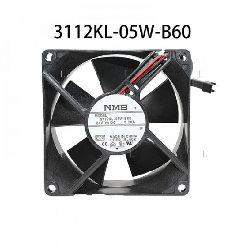 L für NMB 3112KL-05W-B60 24 VDC 0,28 A 80 x 80 x 32 mm 2-Draht-Lüfter mit hohem Luftstrom