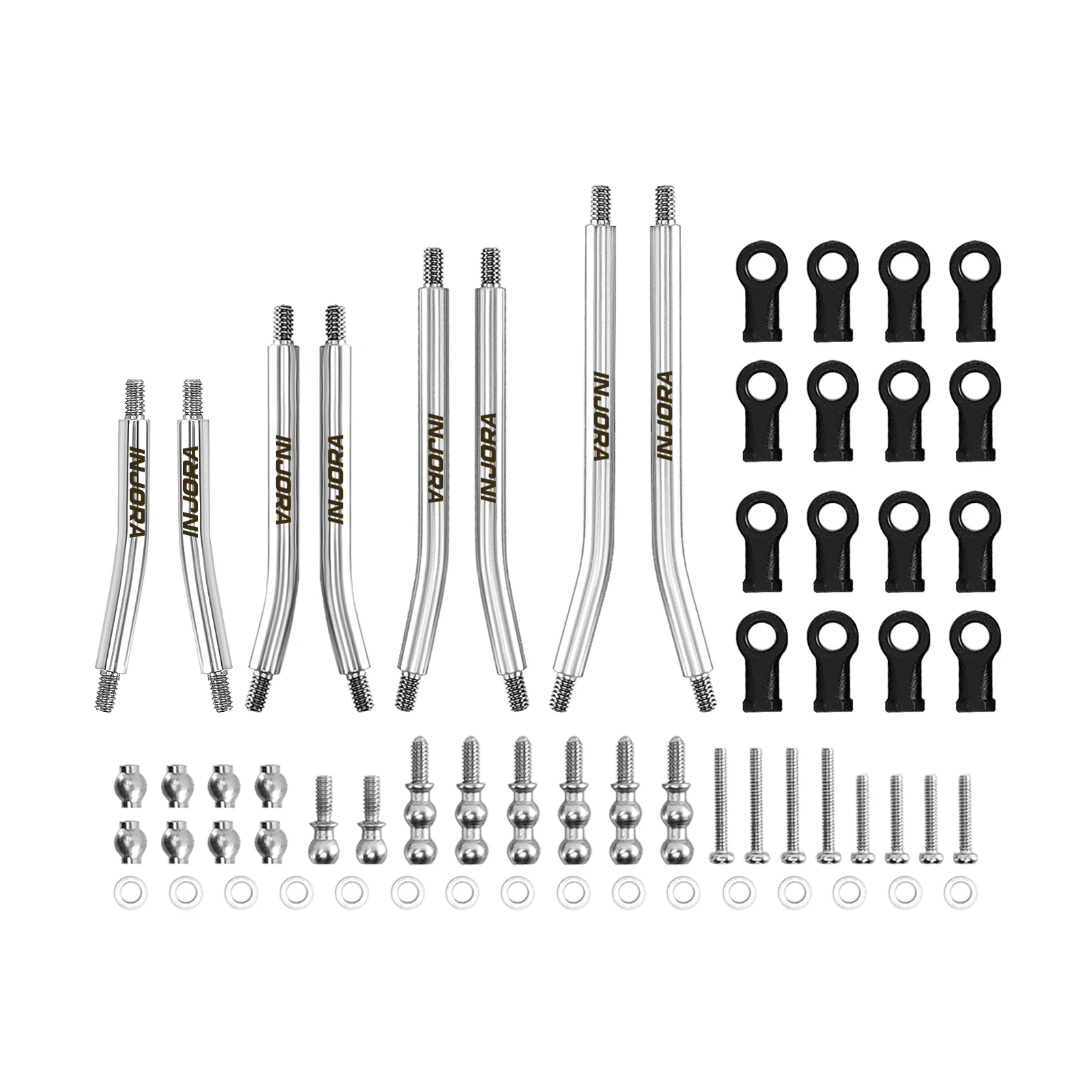 INJORA Edelstahl-Fahrwerks- und Lenkungsbauteile mit hoher Freihöhe für 1/30 Axial SCX30, 99 mm Radstand – Detail 9