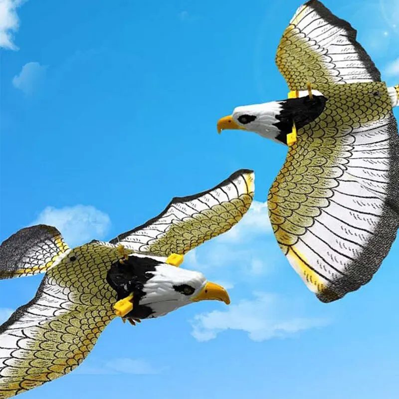 1Pcs Electric Flying Eagle Electronic Pet Toy Rotating Simulation Flying Bird With Light Music