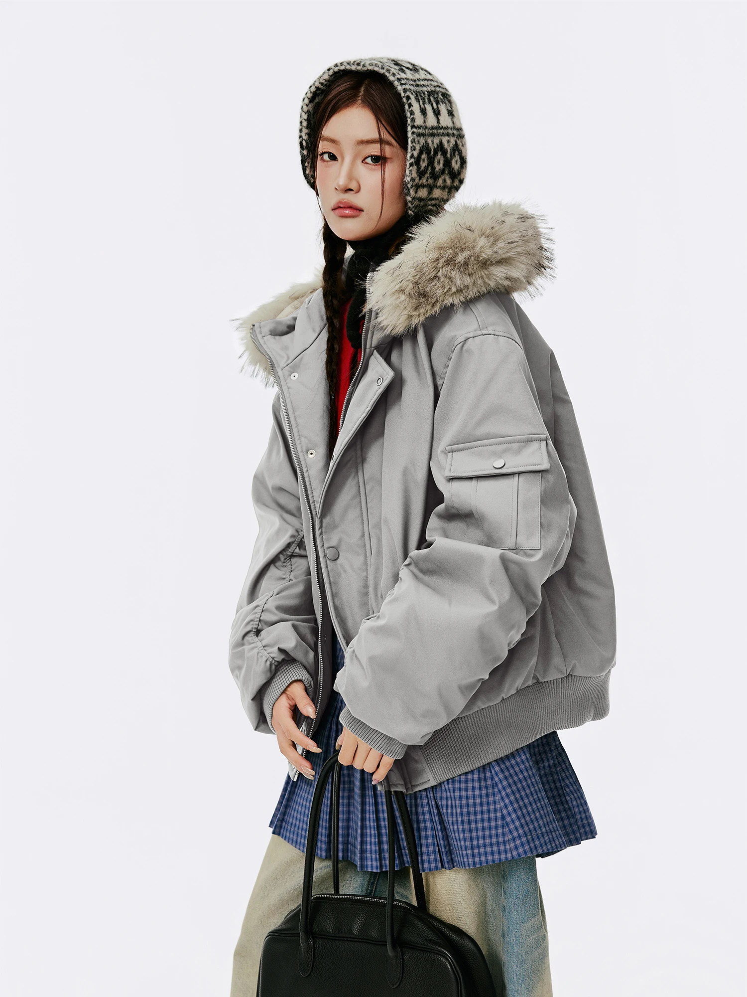 

Зимняя женская парка Burgenland Thiened American Sle из хлопка с меховым воротником или верхняя одежда Thiened Jaet