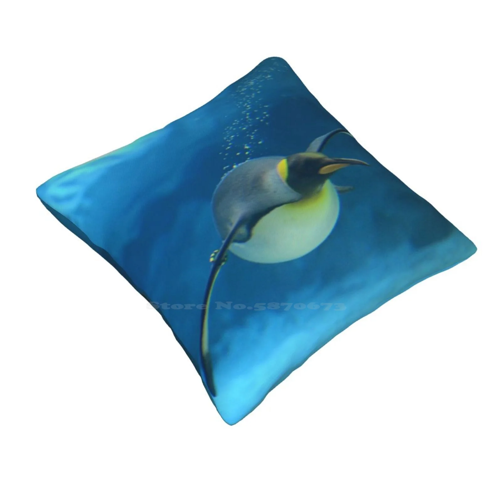 Penguin Blues Pillow Cover Hug Pillowcase Penguin Blue Seaworld Gold Coast Nikon D7000 Nifty 50 50Mm