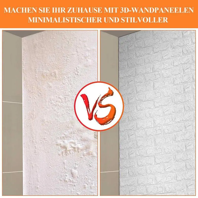 Peel And Stick Tile Backsplash Sound-Proof 3D Wall Panels Tile Decals Wallpaper Sticker Anti-Collision For Bathroom Kitchen DIY