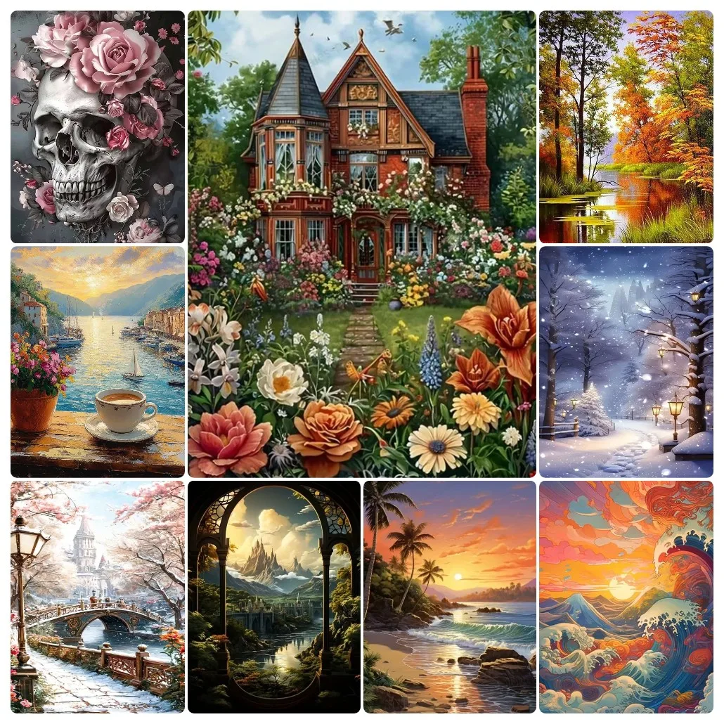 

Tree Beach Scenery Jigsaw Puzzles DIY Puzzle Games Family Fun Puzzles Educational Toys reative Gifts for Teenagers and Adults