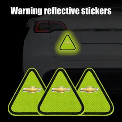 1/2Pcs Car PVC Fluorescent Green Trunk Reflective Warning Danger Sticker For Chevrolet Lacetti Cobalt Trax Cruze Epica Aveo Volt