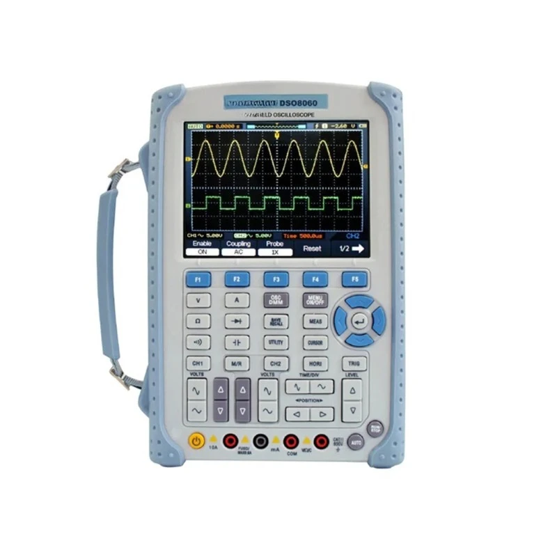 

DSO8060 2 Channel Handheld Oscilloscope Any Signal Source Frequency Counter Spectrum Analysis Multimeter 60MHz 250MSa/s 8