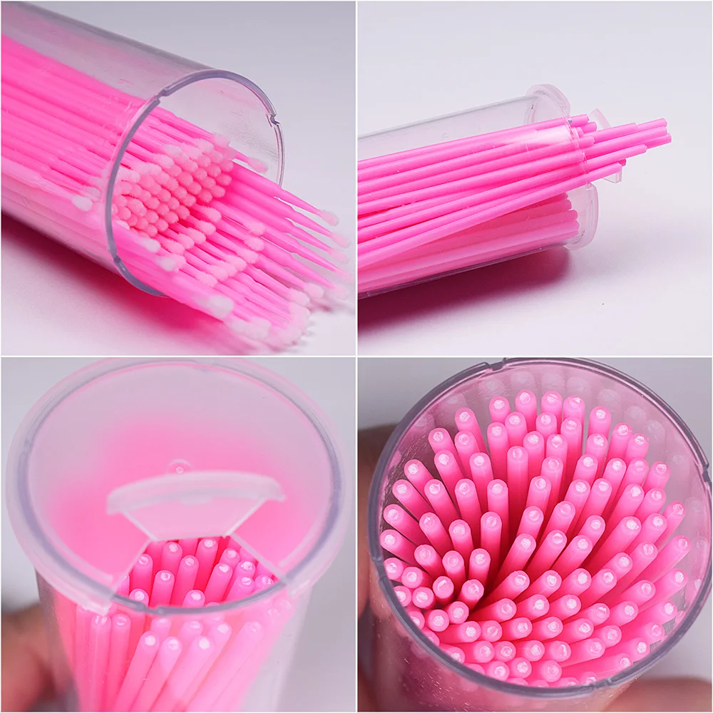 JOMODE 5/100PCS/Bottle Eyelash Extension Cleaning Swabs Lash Lift Glue Remover Applicators Microblade Makeup Micro Brushes Tool