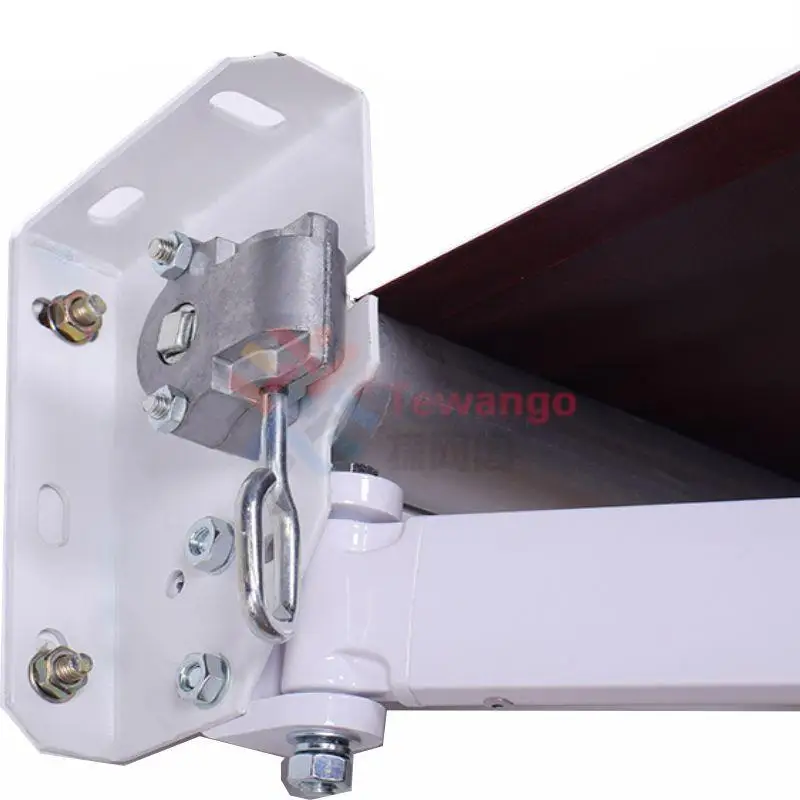 Outdoor Awning Wall/Ceiling Mounted Bracket Canopy Support Steel Sheet White Baking Paint Plate Heavy Duty Accessories