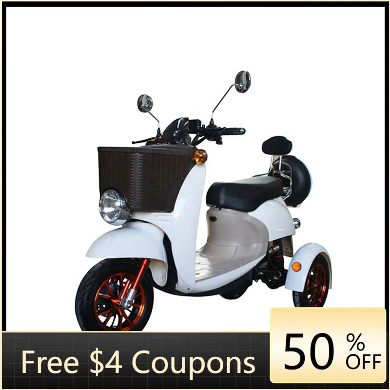 Rs 1200W 3-wheel adult electric scooter Comfortable rural electric tricycle 60 km per charge Range 40 km/h Maximum speed Made in