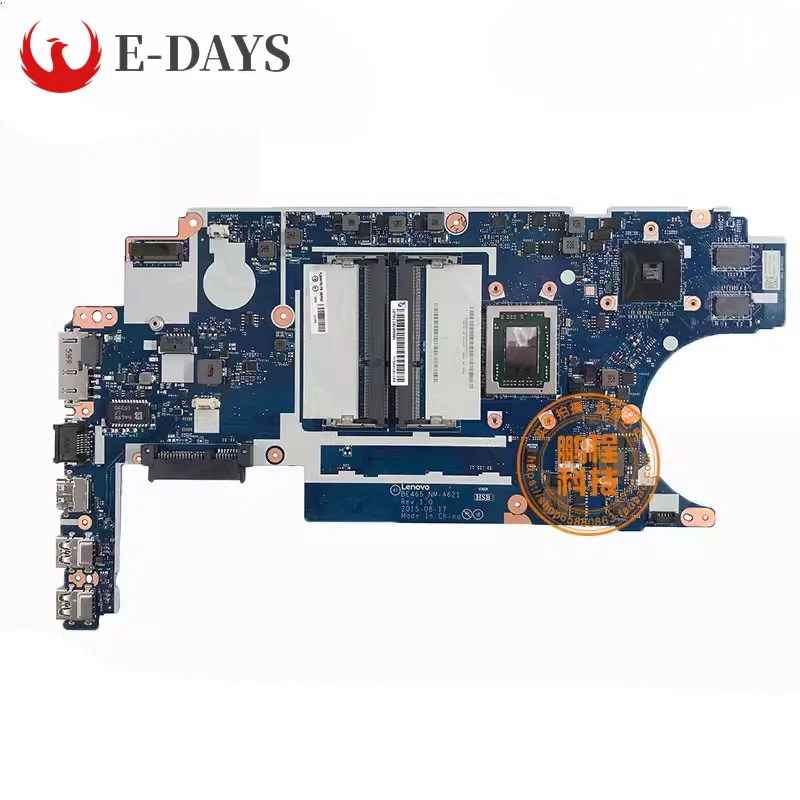 

For Lenovo Thinkpad E465 Laptop Motherboard NM-A621 Notebook Mainboard CPU A6-8500P A10-8700P GPU R5 R6 2G 100% Tested Ok