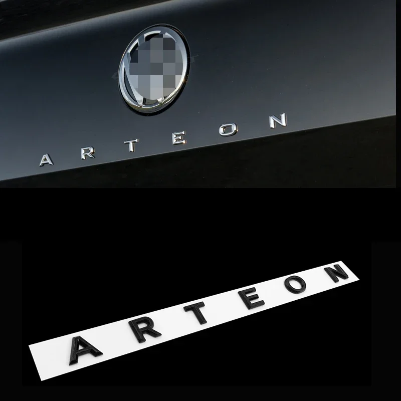 3D Font Letter Logo For VW CC Arteon Car Styling Modified Trunk Logo Black Badge Sticker Car Decoration Accessories