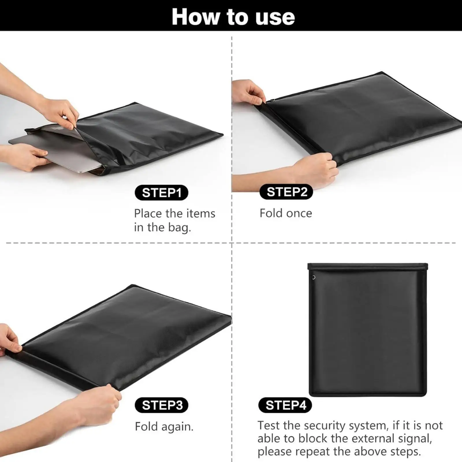 4Pcs Faraday Bag Signal Anti Theft Case Water Resistant for Phones Signal Blocker Pounch RFID Signal Blocking Faraday Pouch view 3