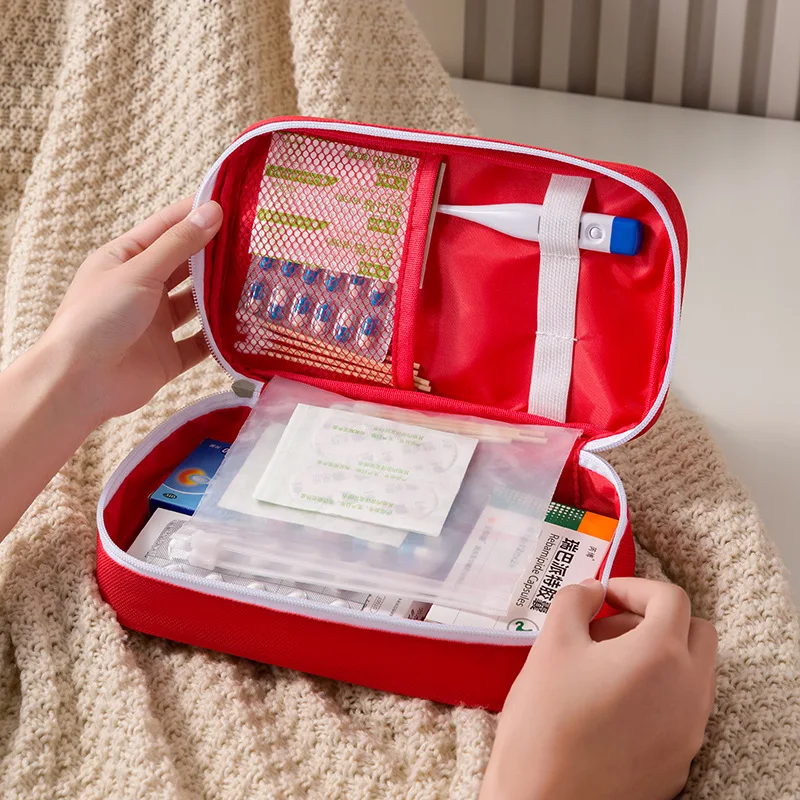 Portable Small Medicine Box Home First Aid Kit Travel Health Care Emergency Car Storage Bag Life-Saving Item