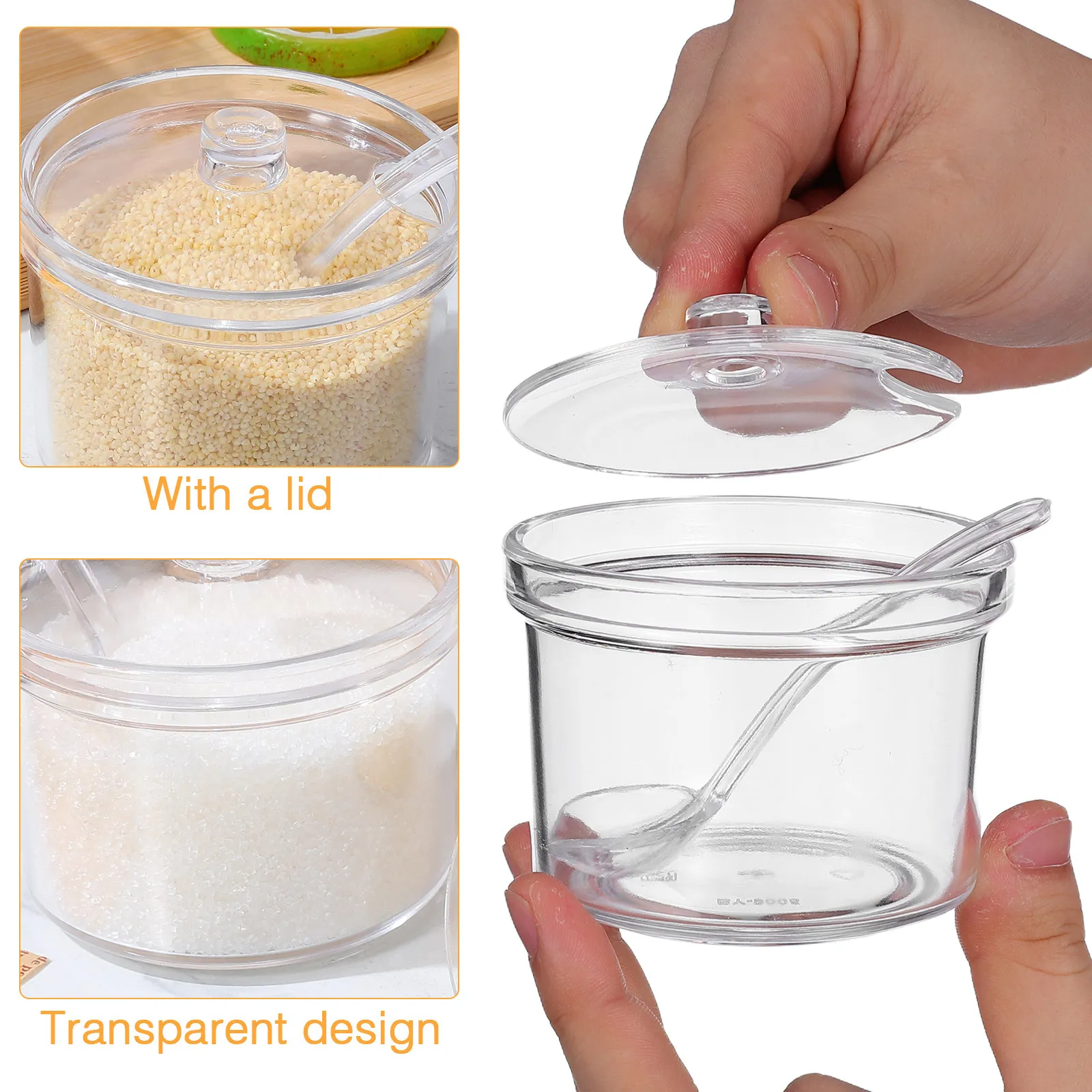 2 Buah Toples Bumbu Akrilik Tr - Food Storage Acrylic Containers ulasan dan harga