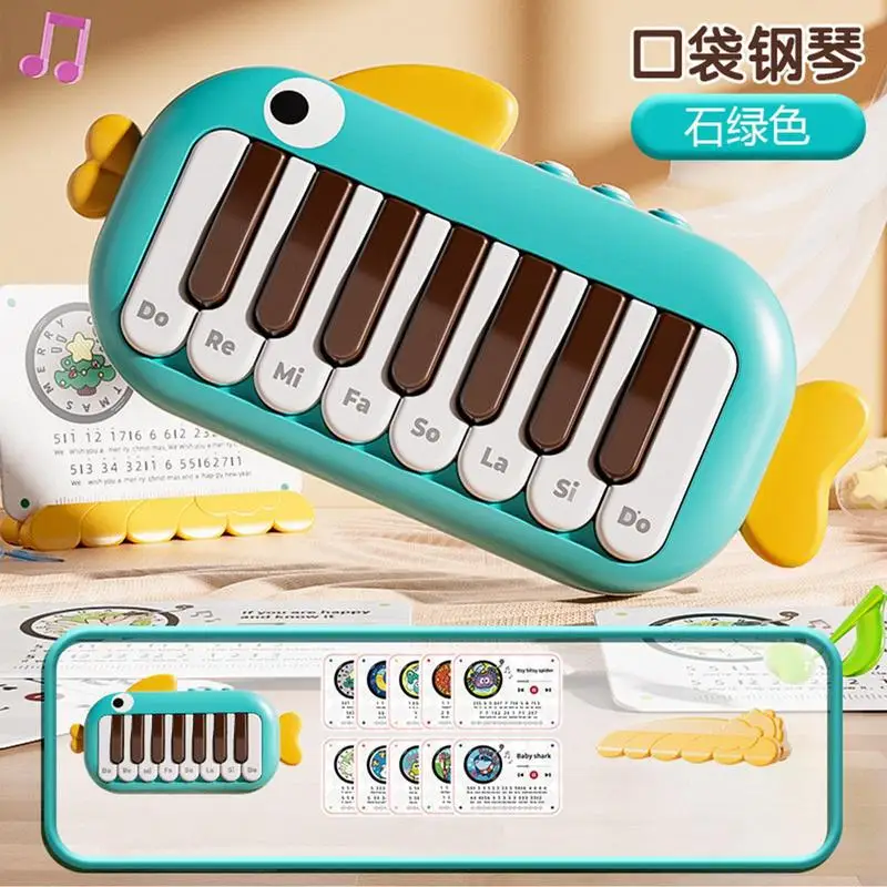 Petit piano de poche électronique portable pour enfants, jouets musicaux pour débutants, clavier de voyage