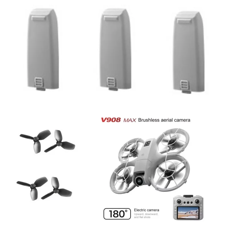V908 MAX Drone Battery  /Propeller V908MAX RC Drone Original Accessories V908 MAX Screen RC Dron Battery Blades V908MAX Dron Toy