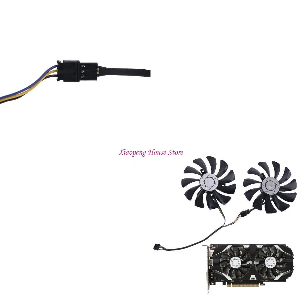 

1 пара 85 мм HA9010H12F-Z 4PIN COOLER Замена вентилятора для MSI 1060 OC 6G 77JC