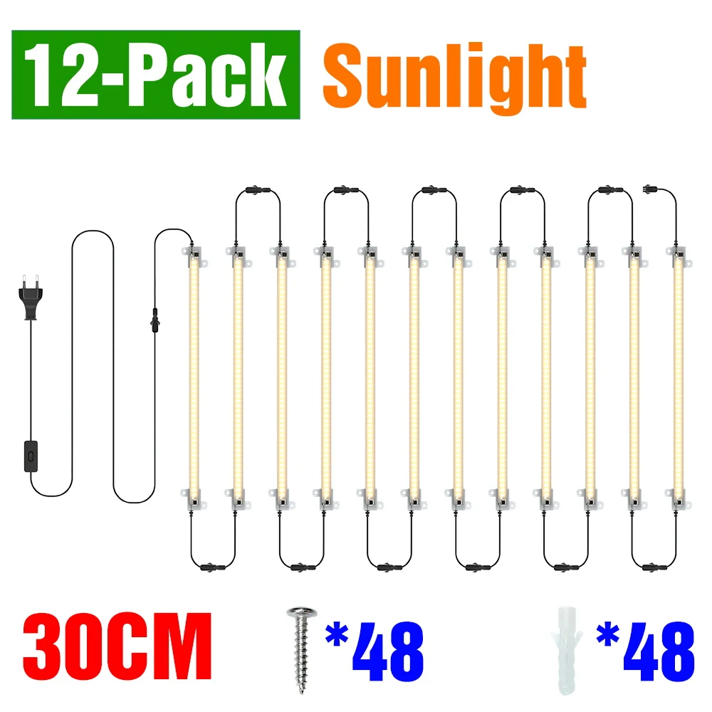 LED Plant Kweeklampen Volledige Spectrum Indoor Hydrocultuur Zaad Bloem Groenten Groei Doos Teelt Lamp EU plug 30/50 CM AC220V