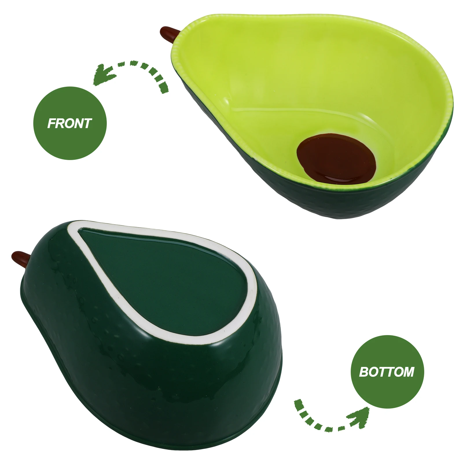 

Avocado Ceramic Bowl Multifunctional Condiment Holder Butter Jam Sauce Vinegar Kitchen Avocado Design Bowl Ceramic Dish