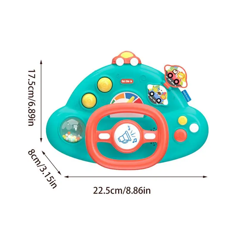 Controlador de condução simulado controlador de condução musical direção simulado roda brinquedo interativo portátil aprendizagem brinquedo motorista para