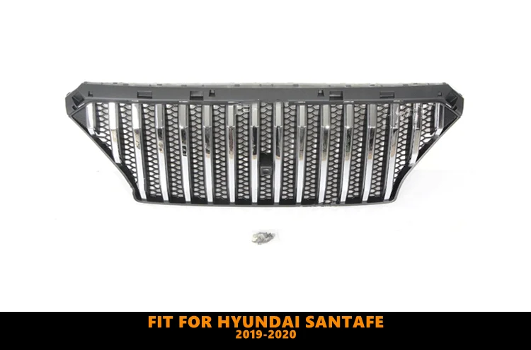 Good Quality ABS Front Middle Grill Racing Grills Black Color And Silver Color Fit For Hyundai Santafe 2019-2020