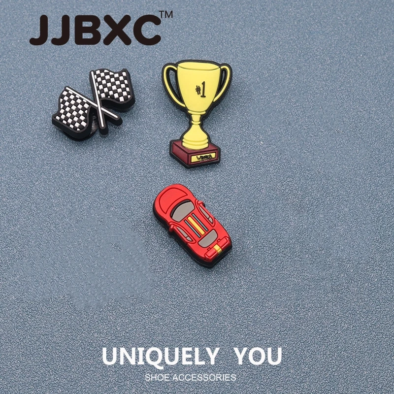 JJBXC CHARM Shoe Buckle Shoe Accessories Cartoon Racing DIY Fashion Shoes Accessories Suitable for cross Shoes