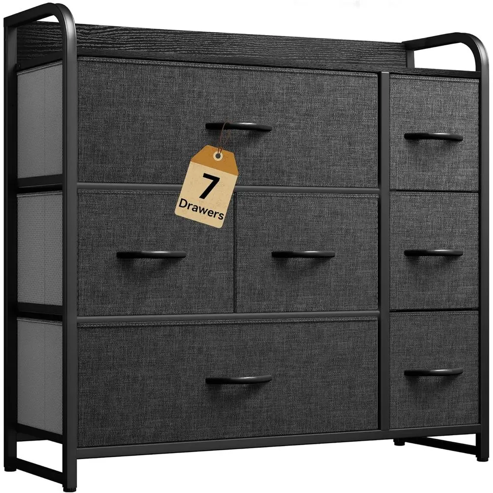 

7 Ders Drer, Organizer Unit or Bedroom, abric Drer Storage Tower or Hallway, Entryway, Closets, Sturdy Steel e, Wooden Top