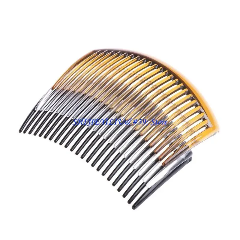 

E21F 5pcs Plastic Side Hair Twist Comb French Twist Comb Hair Clips With Teeth