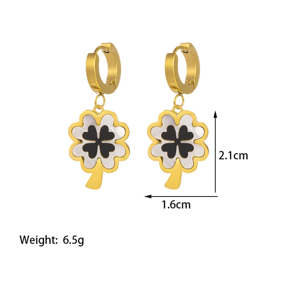 2 PCS Set Metal Leaves Epoxy Earring Necklace Set Shinny Gold Color Metal Heart Fatima Hand Colorful Epoxy Women Jewelry Set image 2