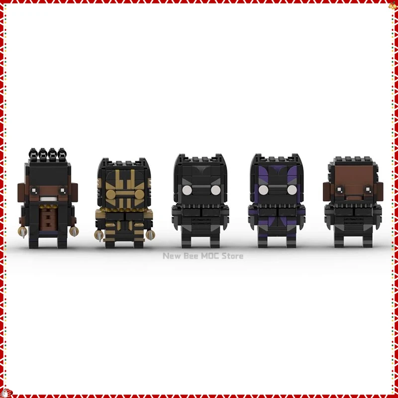 

MOC Popular Anime Movie Action Figure Building Blocks Set Black Panther Avenger Brickheadz Model DIY Kids Toys Boy Birthday Gift