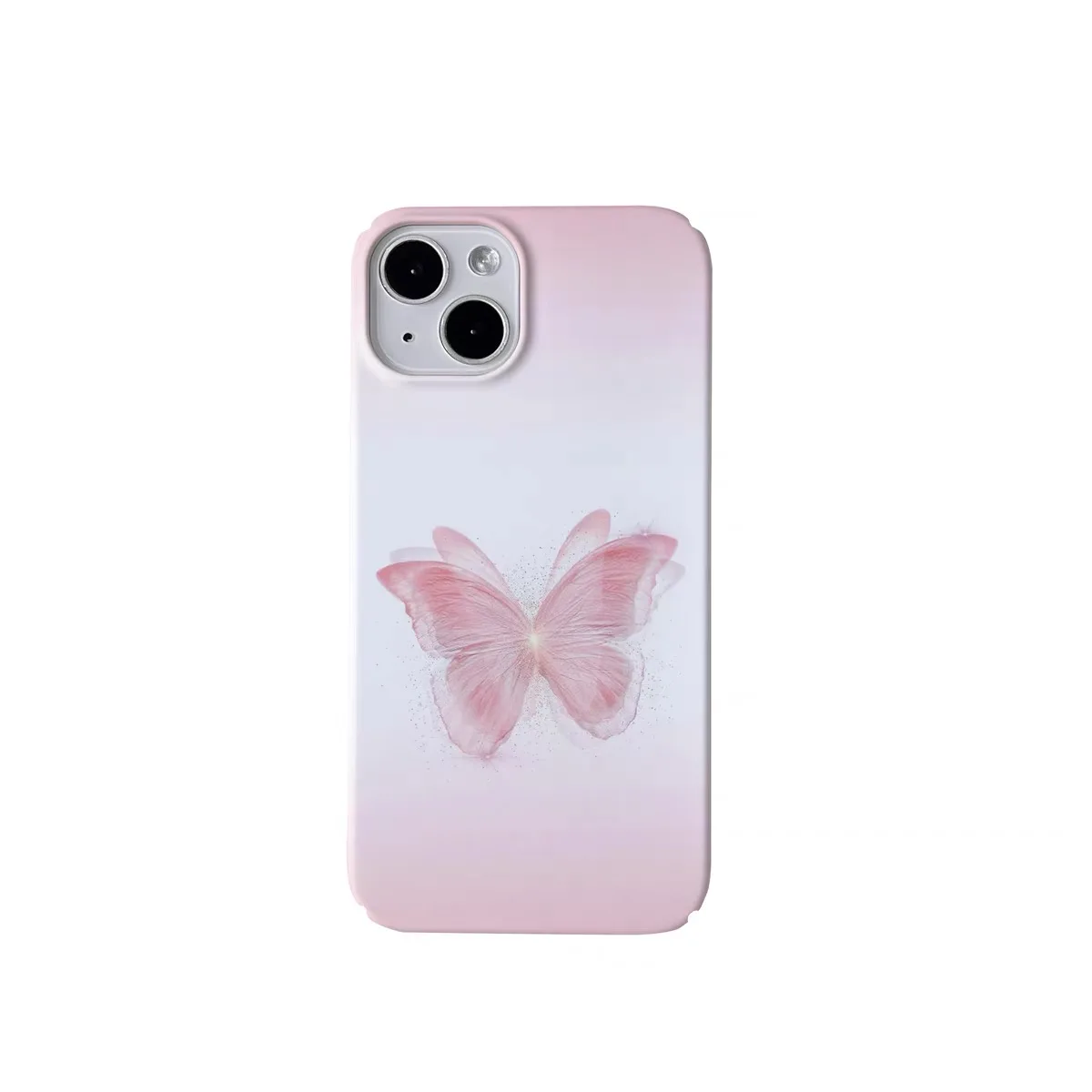 

Ins Koean Pink Gradient Butterfly Case for IPHONE 17 16ProMax 15 14 13 12 11PRO Plus Acrylic TPU Two in One Magnetic Phone Cases