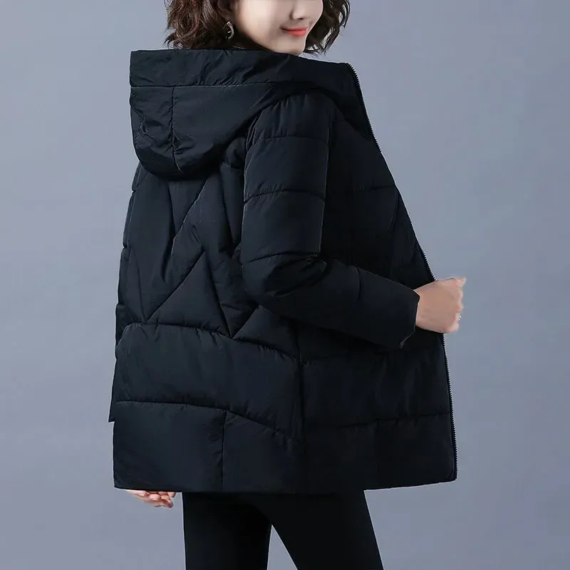 Imagem -02 - Parka de Algodão Acolchoado Longo para Mulheres Outwear com Capuz Feminino Cabolsa Espesso Cabolsa Quente Novo Inverno 2023