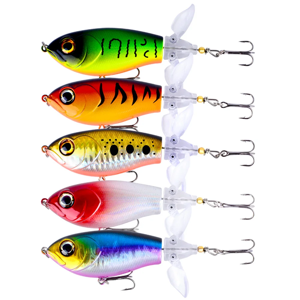 Isca Artificial Whopper Plopper Topwater 19.2g para Pesca de Bagre com Cauda Rotativa Macia - 1 Peça