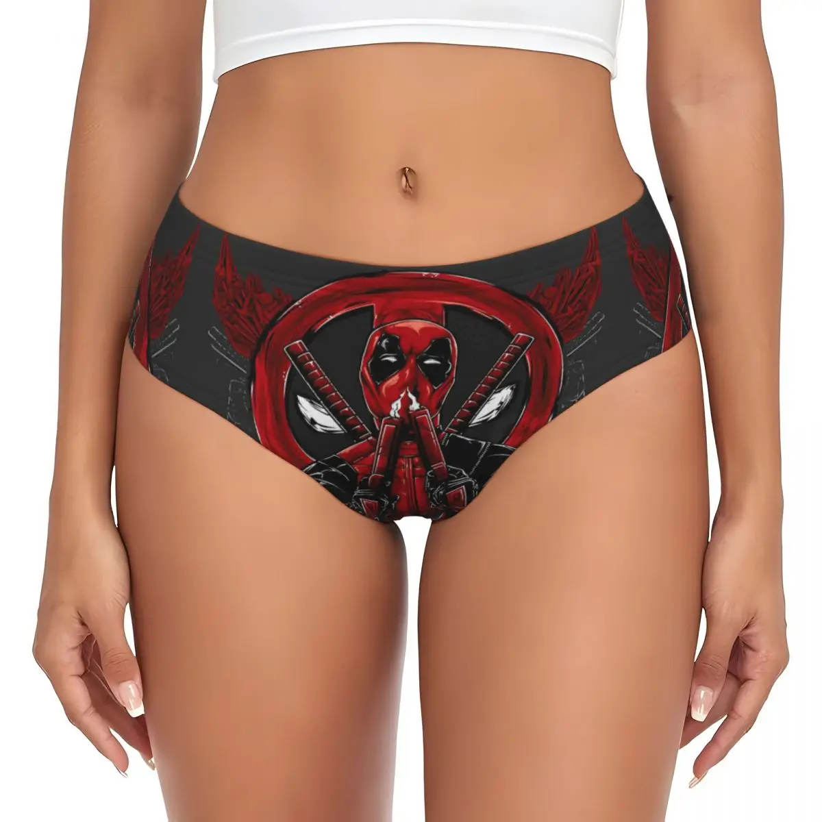 Custom Women\'s Deadpool Superhero Brief Panties Female Comfort Underwear Underpants