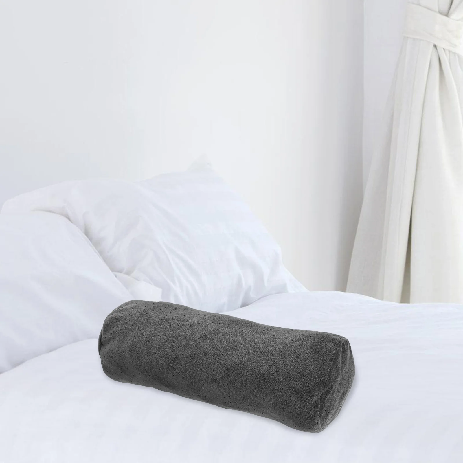 Housse de coussin cylindrique, 2 pièces, matériau souple, forme ergonomique, fermeture éclair, facile à retirer, pour la maison, les voyages, décoration